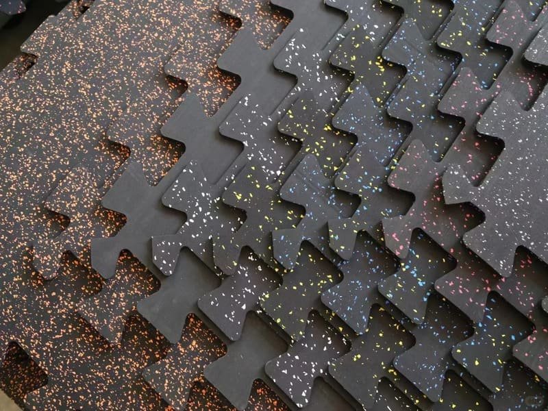 recycled vs virgin rubber gym flooring